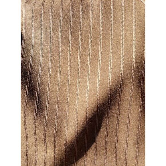 Men's Dress Shirt Spread Collar Long Sleeve Wrinkle Free Stretch Shirt Brown XL - Picture 5 of 6